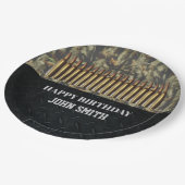 迷彩柄の狩りの弾薬誕生会の人のプレート ペーパープレート (アングル)