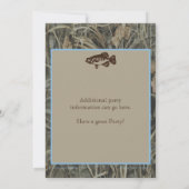 迷彩柄の第60誕生日の招待状の採取 招待状 (裏面)