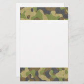 迷彩柄の緑及び茶色 便箋 (正面/裏面)