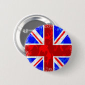 迷彩柄の英国国旗 缶バッジ (正面&裏面)