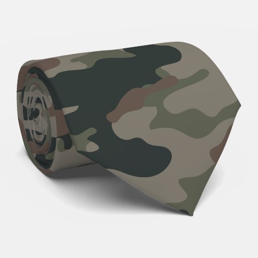 迷彩柄の軍隊の緑のブラウンの黒く膚触りがよいメンズの首のタイ ネクタイ (ロール)