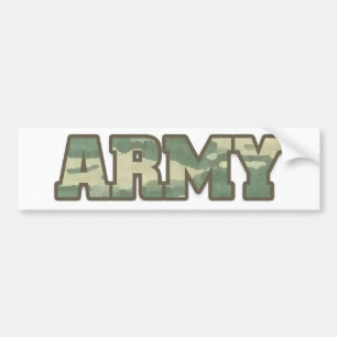 迷彩柄の軍隊 バンパーステッカー