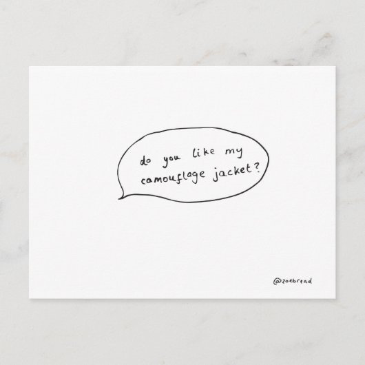 迷彩柄はがき ポストカード (正面)