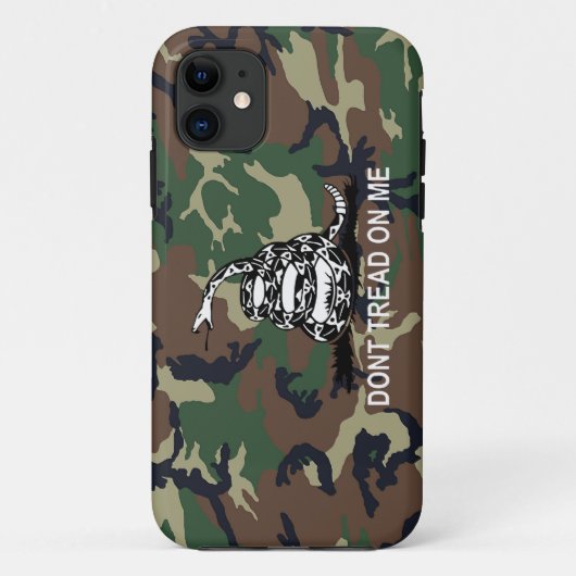 迷彩柄は私でガズデンの旗の箱のカムフラージュを踏みません Case-Mate iPhoneケース (裏面)