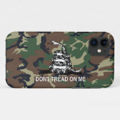 迷彩柄は私でガズデンの旗の箱のカムフラージュを踏みません Case-Mate iPhoneケース (裏面(横))