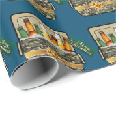 迷彩柄アイチェストとビールメリークリスマス ラッピングペーパー (ロールコーナー)