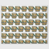 迷彩柄アイチェストとビールメリークリスマス ラッピングペーパー (フラット)