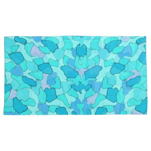 迷彩柄アクア 枕カバー (正面右)