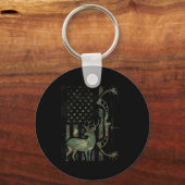 迷彩柄アメリカンフラッグバック狩りメンズレクブボウフゥ キーホルダー (正面)