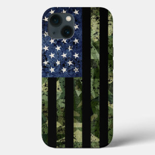 迷彩柄アメリカ国旗の迷彩 iPhone 13ケース