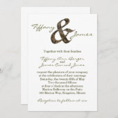 迷彩柄アンパサンド結婚式招待状 招待状 (正面/裏面)