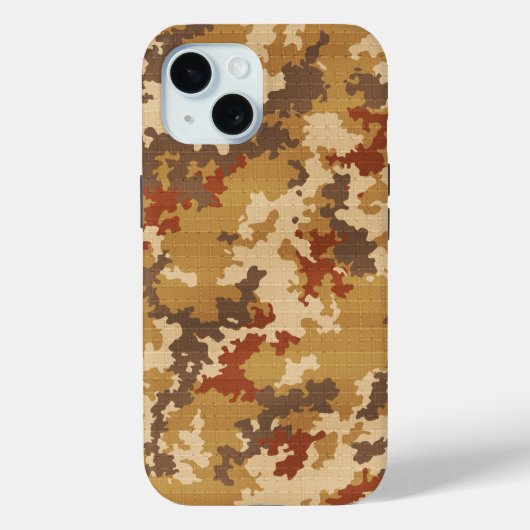 迷彩柄イタリアンデザートブラウンユニークカーゴパターン Case-Mate iPhoneケース (裏面)