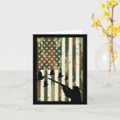 迷彩柄ウスフラッグクワイルフェアサント狩りアッパン狩りPa カード (黄色い花)