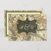 迷彩柄エレガントウエディング招待状 招待状 (正面/裏面)