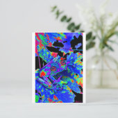 迷彩柄カエル ポストカード (スタンド正面)