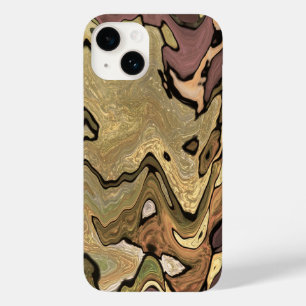迷彩柄カバー。迷彩ジャングルを見ろ。グリーンとタン Case-Mate iPhone 14ケース