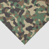 迷彩柄カモフラージグリーンブラウンベージュアーミー軍隊 薄葉紙 (詳細)