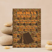 迷彩柄カモフラージバックヤードキャンプアウト誕生日招待状 招待状