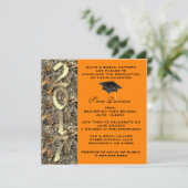 迷彩柄クラシック2017年エレガント卒業招待状 招待状 (スタンド正面)