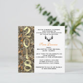 迷彩柄クラシック2018年エレガント卒業招待状 招待状 (スタンド正面)