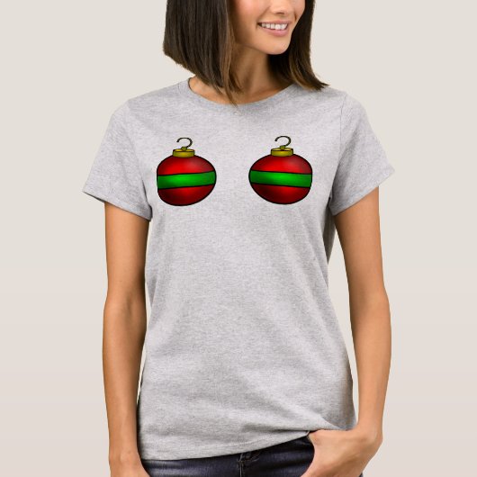 迷彩柄クリスマスオーナメントTシャツ Tシャツ (正面)