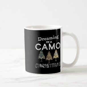 迷彩柄クリスマスツリー男性へギフト夢の迷彩柄 コーヒーマグカップ