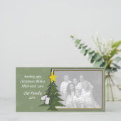 迷彩柄クリスマスドッグタグとツリー シーズンカード (スタンド正面)