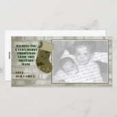 迷彩柄クリスマスフォトカード シーズンカード (正面/裏面)