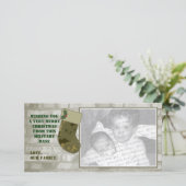 迷彩柄クリスマスフォトカード シーズンカード (スタンド正面)