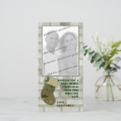 迷彩柄クリスマスフォトカード シーズンカード (スタンド正面)