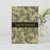 迷彩柄グリーン&ブラウンズ 招待状 (スタンド正面)