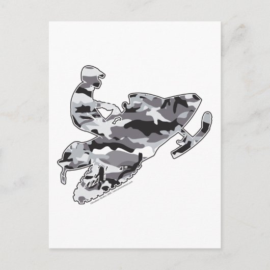迷彩柄グレースレッドオンブラックコピー ポストカード (正面)