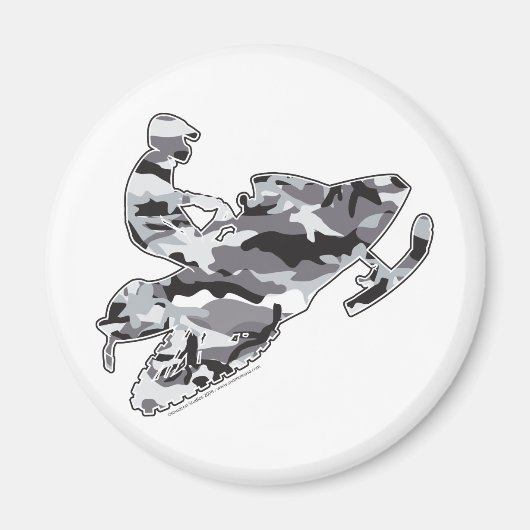 迷彩柄グレースレッドオンブラックコピー マグネット (正面)