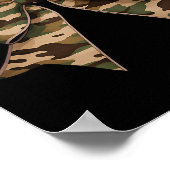 迷彩柄コケットボウダック狩りガールズキッズウィメンフゥ ポスター (角)