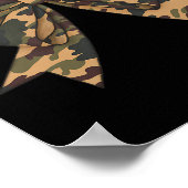 迷彩柄コケットボウダック狩りガールズキッズウィメンフゥ ポスター (角)