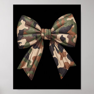 迷彩柄コケットボウダック狩りガールズキッズウィメンフゥ ポスター