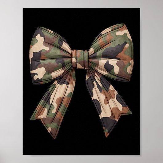 迷彩柄コケットボウダック狩りガールズキッズウィメンフゥ ポスター (正面)