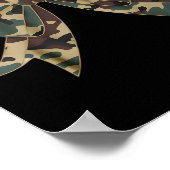 迷彩柄コケットボウダック狩りガールズキッズウィメンフゥ ポスター (角)