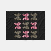 迷彩柄コケットボウダック狩りキッズガールズボーズウォム フリースブランケット (正面(横))