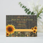 迷彩柄サンフラワーズ結婚式招待状 招待状 (スタンド正面)