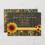 迷彩柄サンフラワーズ結婚式招待状 招待状 (正面/裏面)