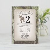 迷彩柄シカ誕生日 招待状 (スタンド正面)