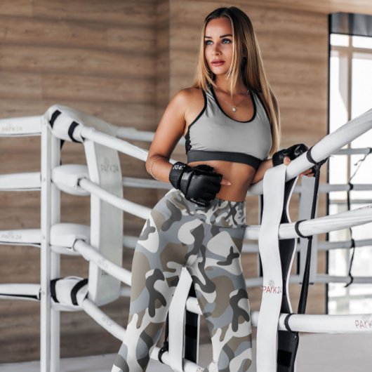 迷彩柄スノーデザーパターン(の模様が)あるト |レギンス レギンス