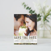 迷彩柄セーブ・ザ・デート案内はがき 案内ポストカード (スタンド正面)