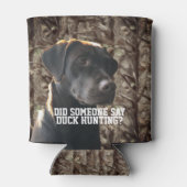 迷彩柄ダック狩りチョコレートラボバードドッグビール 缶クーラー (裏面)