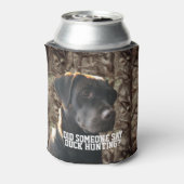 迷彩柄ダック狩りチョコレートラボバードドッグビール 缶クーラー (缶裏面)