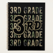 迷彩柄チーム3級分隊新学期先生 プランナー手帳 (正面)