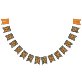 迷彩柄ディアー狩りバックメンズ誕生日バナー バンティングフラッグ