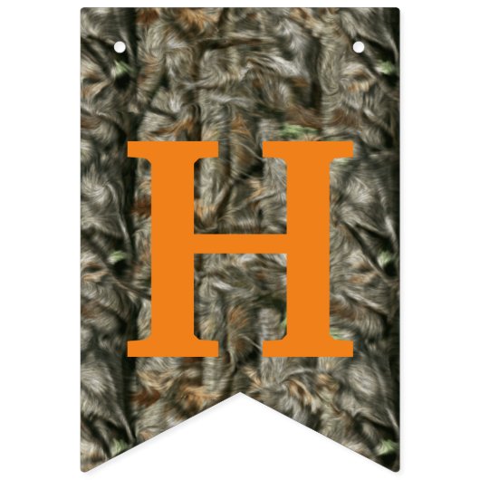 迷彩柄ディアー狩りバックメンズ誕生日バナー バンティングフラッグ (第2の旗)