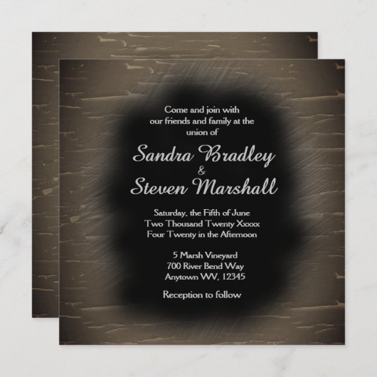 迷彩柄デザイン結婚式招待状 招待状 (正面/裏面)